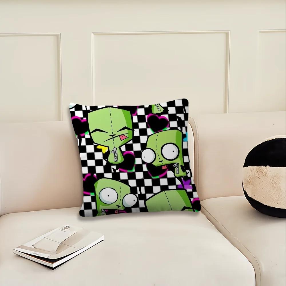 Cartoon Invader Zim Gir Decoration Room Home Sofa Living Office Car Nordic Simplicity Pillow Cover