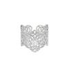 925 Sterling Silver Rings for Women Couple Minimalist Handmade Simple Wide Hollow Ring Fine Jewelry Gift Prevent Allergy