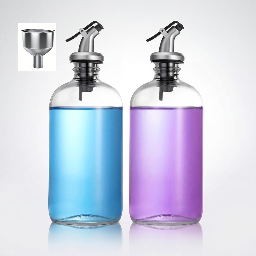 

2pcs Mouthwash Dispenser for Bathroom, 16oz Refillable Mouthwash Container Clear Mouthwash Bottle with Pour Spout,Funnel