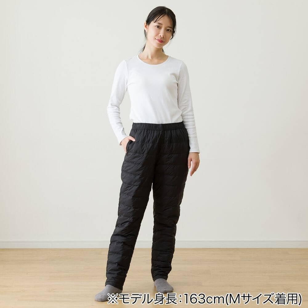 NITORI N-Warm Down-Filled Thermal Pants Black LL Size Lightweight Warm Trousers