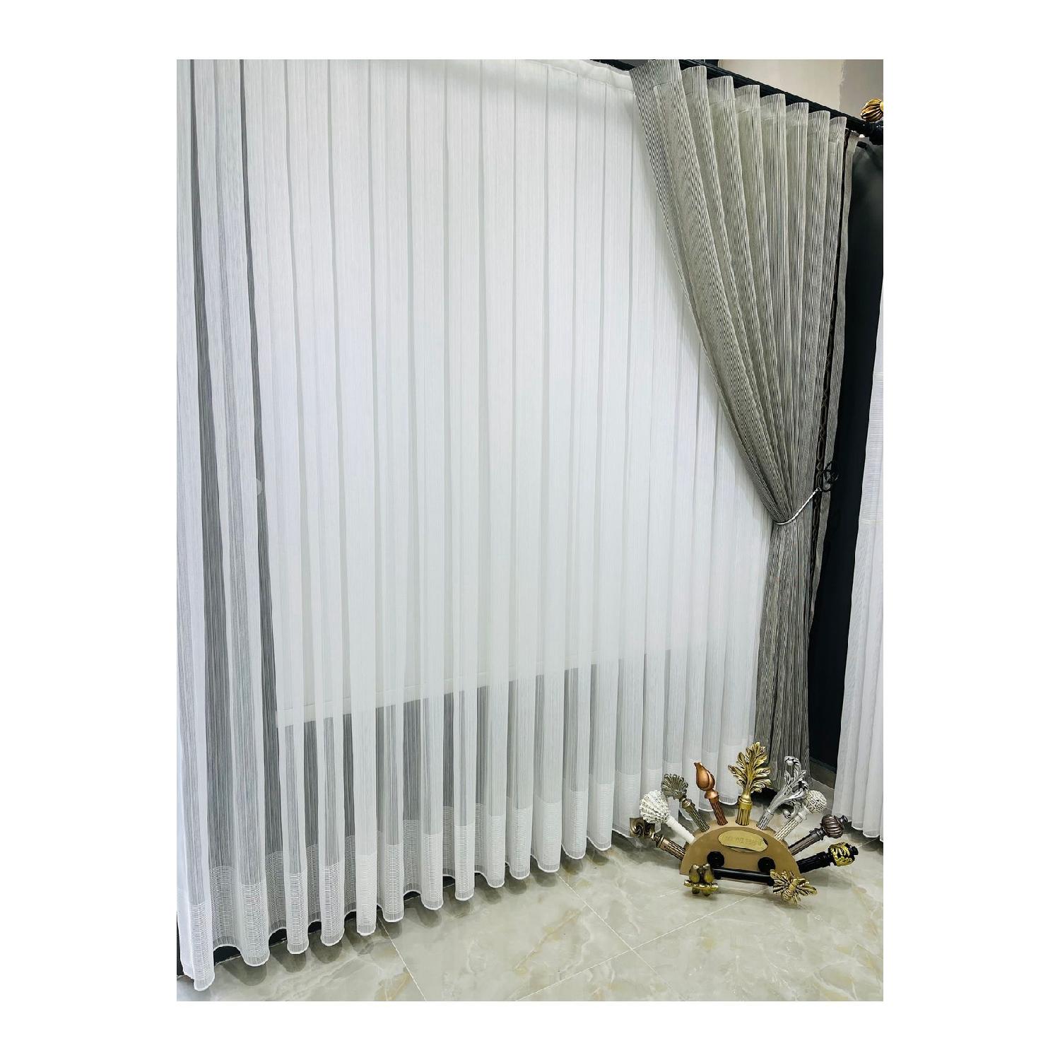 

Ta Natural Border Tulle Curtain That Doesn t Require Ironing Closely Pleated 70 x 200 білий