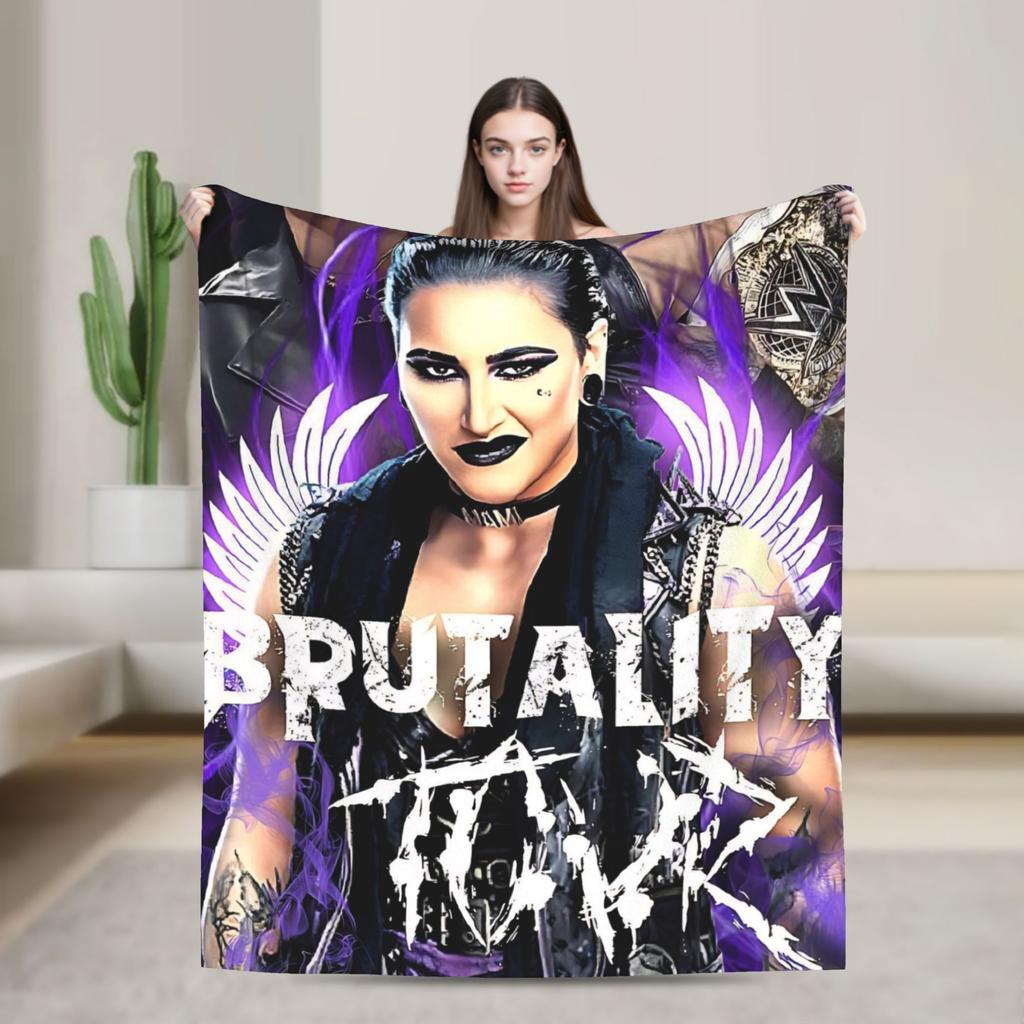 Rhea Ripley  Blanket Quality Warm  Bedding Throws Winter Travel Living Room Funny Bedspread