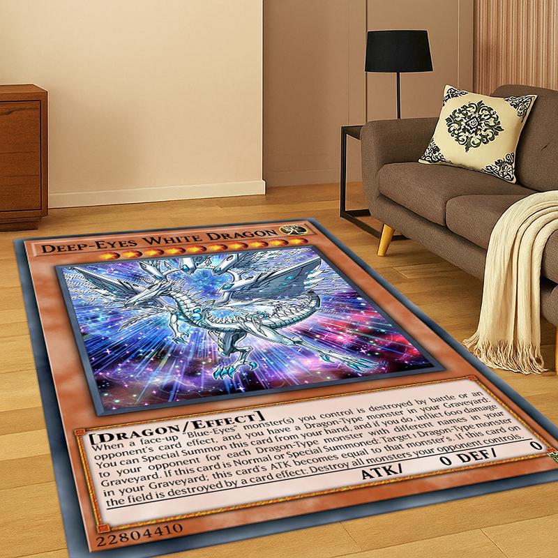 

Anime Yu-Gi-Oh Monster Card Cartoon Carpet Rug for Bedroom Living Room Sofa Doormat Home Decor,Kid Game Area Rug Non-slip Gift 40x60cm