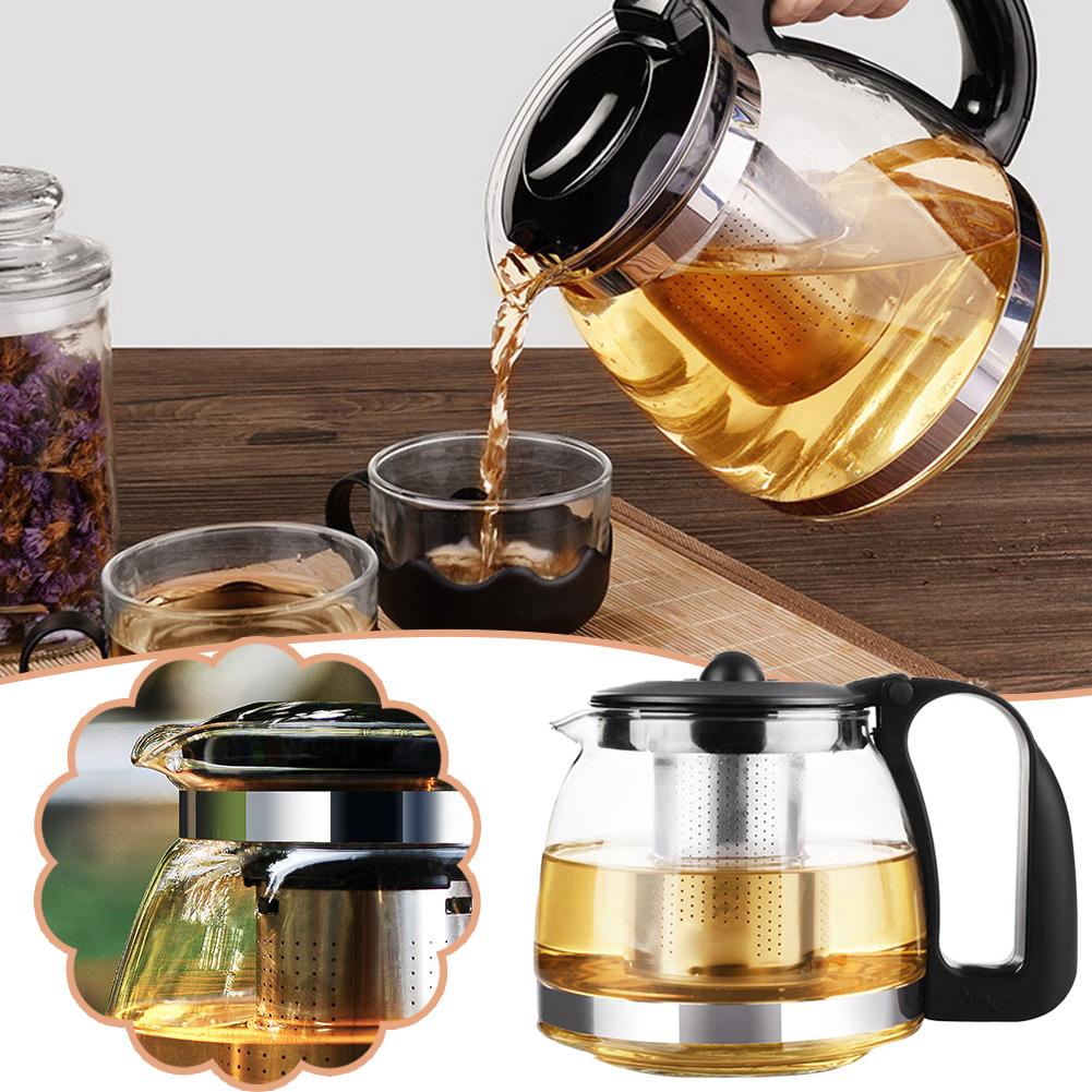 0.7L/ 1.5L Heat Resistant Kitchen Supplies Tea For Teapots Home Garden Kitchen,Dining Bar Teaware Tea Glass Teapot Tea Kettle