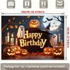 A 2D flat banner with a single-panel design featuring "Happy Birthday" andzyc