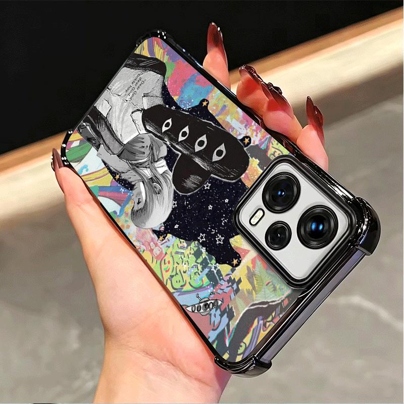 Oyasumi Punpun Anime Plating Phone Case For Xiaomi Poco X5 X6 X7 X8 Pro Max F8 Ultra F7 M8 M7 M5S Redmi 15C 15 14C 13C 13 X3 12C