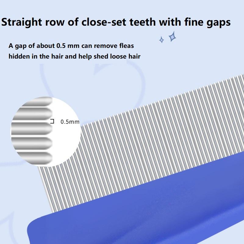 Lice Pet Comb Pet Hair Shedding Comb Stainless Steel Flea Comb for Cat Dog Long Hair Brush Pet Grooming Cleaning Supplies GSZ03