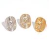Geometric Wide Rings Irregular Closed Ring Fashion Hollow Layered Rings  Women Jewelry