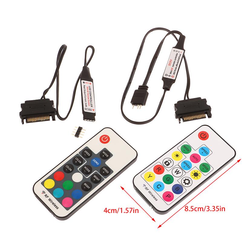 Kontroler RGB SATA Molex 5V 3Pin 12V 4Pin Do Obudowy Komputera Wentylator Chłodzący CPU Do Pasków LED RGB WS2812B SK6812