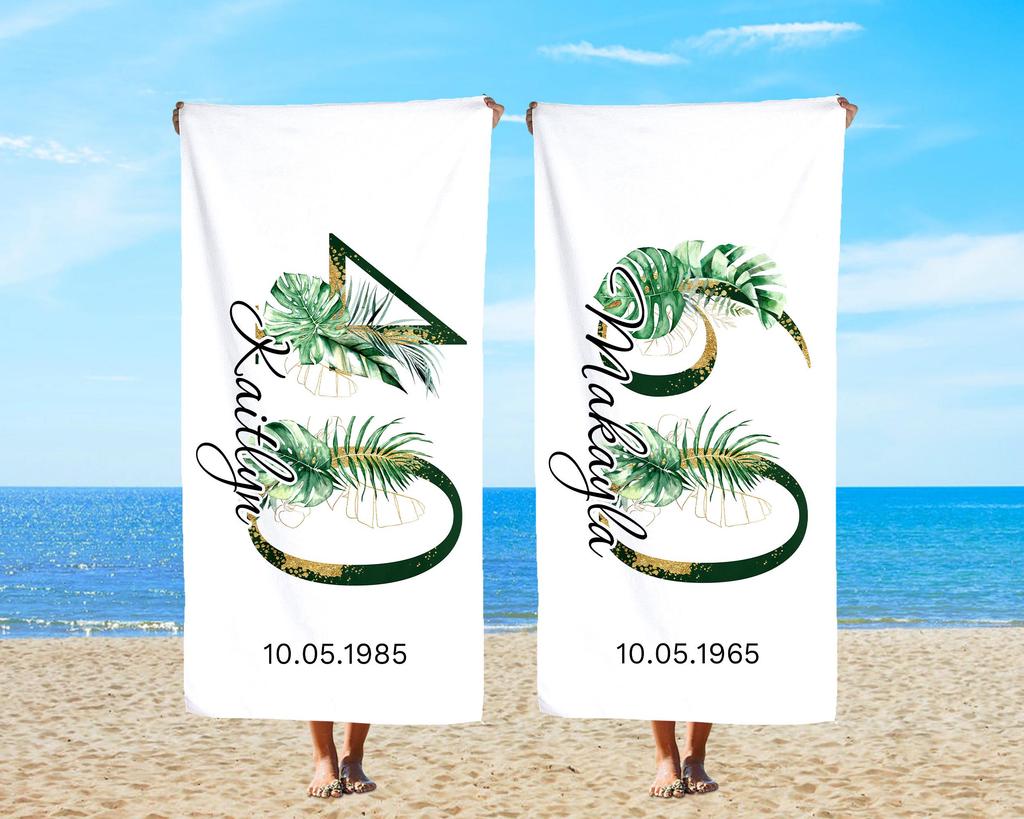 Beach Towel for Birthday Vacation Towel 30th 40th 50th 60th Birthday Gift Soft Oversized Pool Party Towel