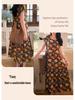 2026 Women's Lyocell Cotton Nightgown - Summer Short Sleeve, Outdoor & Homewear, New Chinese Style, Plus Size