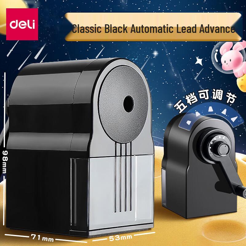 Deli Automatic Pencil Sharpener with Adjustable Tip