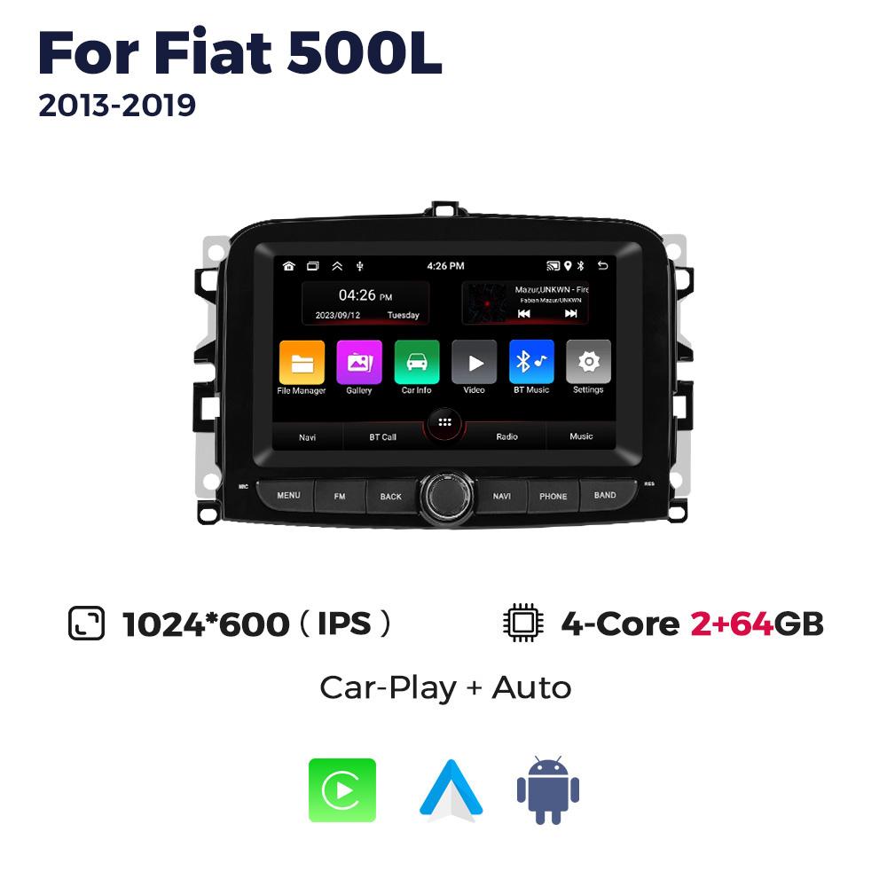 Автомагнитола Android 15 для Fiat 500L Egea Doblo 2012 2013 2014-2017 Carplay Авто Мультимедиа Видео Плеер GPS Сенсорный Экран Авторадио