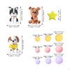 Dog Cake Toppers Puppy Cupcake Dolls Clay Figurines Decor for Gender Reveal Graduation