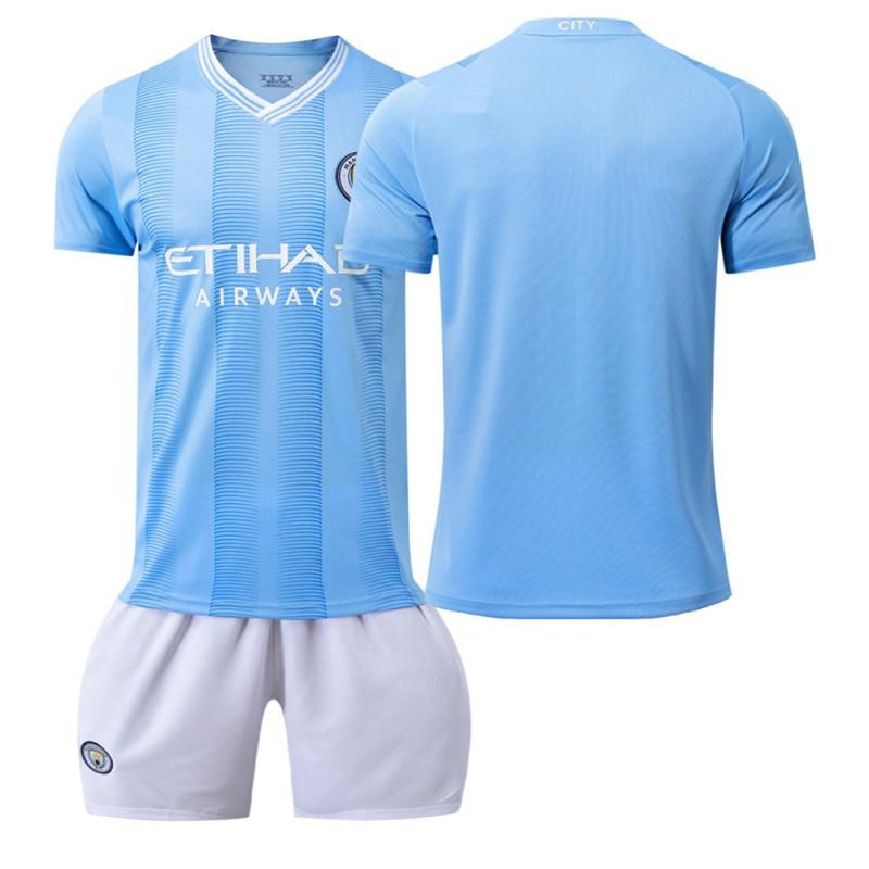 2324 Manchester City's Home Football Uniform No. 9 Harland 10 Glalish 17 De Braunet Fan Version Short Sleeves
