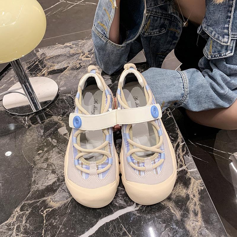 Ma Speedism 2025 new thick-soled ugly cute shoes women's summer niche design sense sports and leisure shoes Mary Jane single shoes