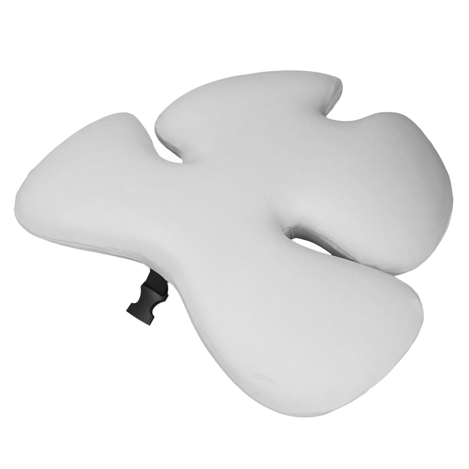 

Подушка для поясничной поддержки 2 в 1 Съемный моющийся чехол Эргономичная подушка для спины из пены с памятью для офиса светло-серый