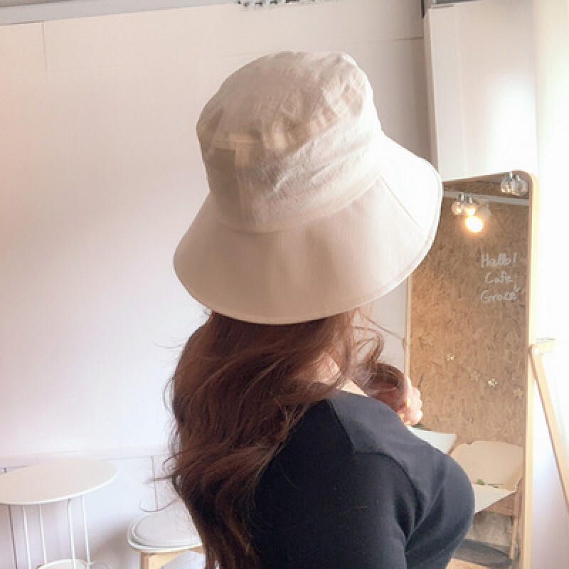 Хлопковая шляпа-ведро Anne из льна Женская шляпа-ведро 2 цвета black