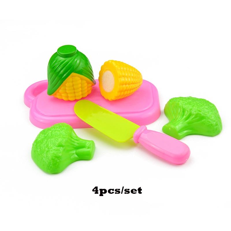Colorful Kitchen Play Toy Set With Premium Quality Fruit And Vegetable Cutting Pieces