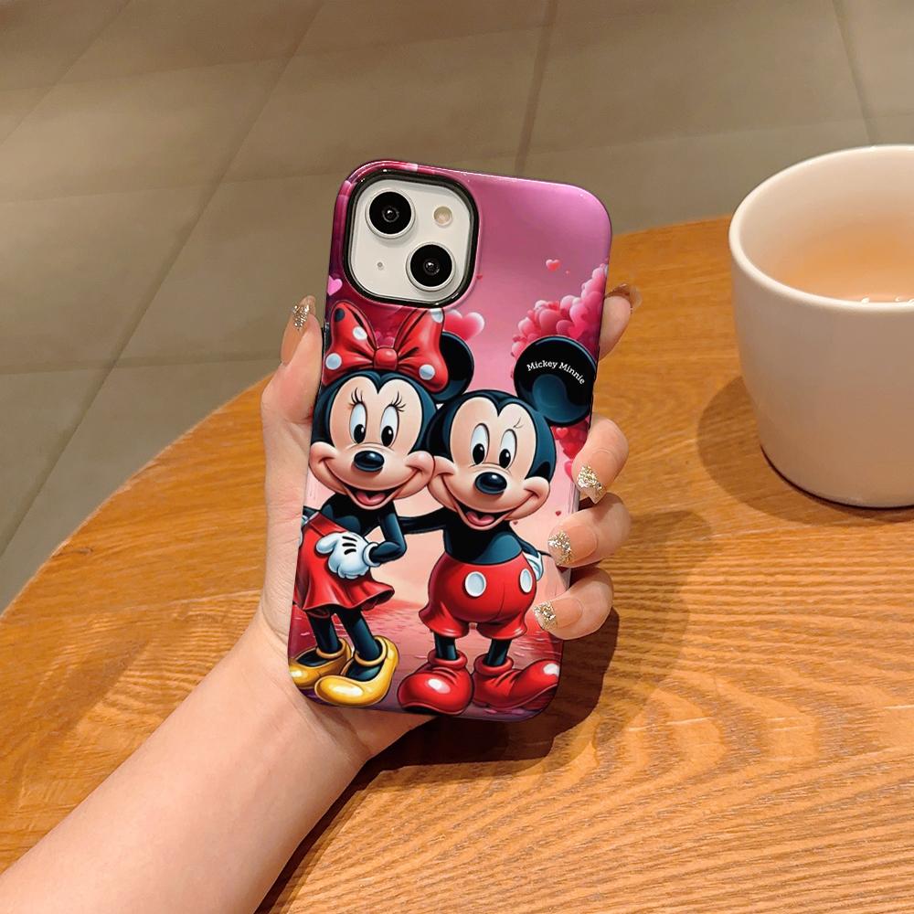 Disney phone case, double-layer protective cover, suitable for iPhone X/XS/SE/7/8/11/12/13/14/15/16/17 Pro Max Plus