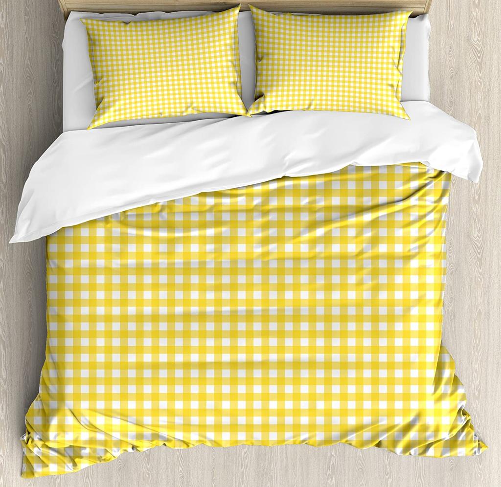 Checkered Bedding Set For Bedroom Bed Home Monochrome Composition With Classical Chessboar Duvet Cover Quilt Cover Pillowcase