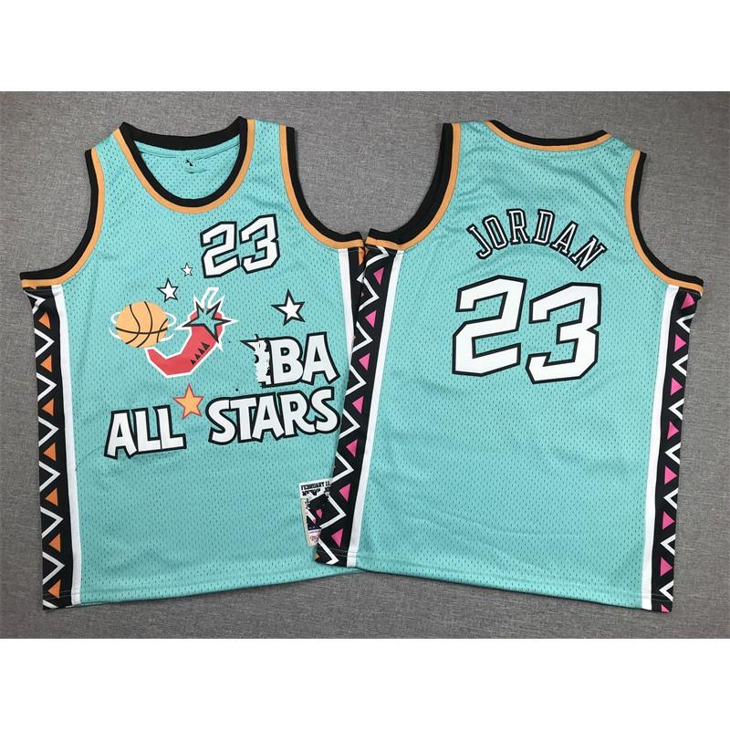 Kids Basketball Jersey All-Star Team Uniform Sleeveless James Curry Antetokounmpo Doncic Jordan Boys Girls Sportswear