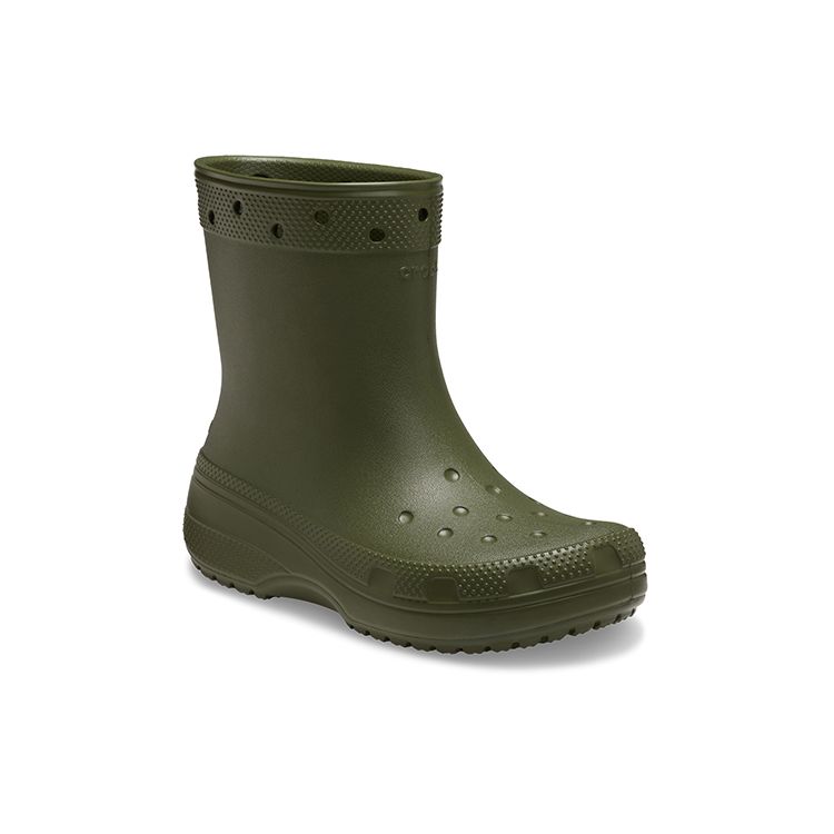 Crocs Waterproof Durable Non-Slip Short Boots Unisex Boots Army-Green 208363-309