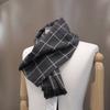 Men's Winter Lightweight and Warm TR Fleece Check Muffler RN4C063