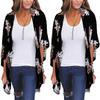 Women Chiffon Loose Shawl Print Kimono Cardigan Up Blouse Beachwear