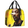 Custom Snoop Dogg Goes Jesus Insulated Lunch Bag Outdoor Picnic American Music Rapper Resuable Thermal Cooler Lunch Box Women