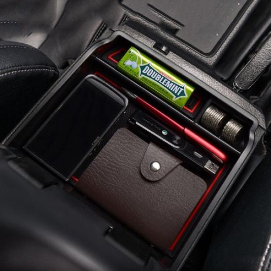 Car Armrest Storage Box for Toyota Hilux 2015- Center Console Organizer Tray