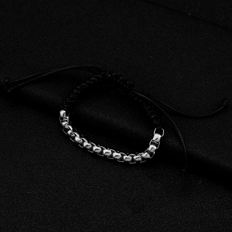 Jewelry Bracelet Black Silver, Bangle Bracelets Stainless-Steel Metal Bracelets