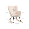 Fauteuil - MUVOE - Chaise longue en cyprès - Rembourrage en toison berbère - Beige - 120 kg max