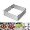 Rust-proof Adjustable Cake Mold Square Dessert Baking Mould Stainless Steel Baking Mould  Chocolate