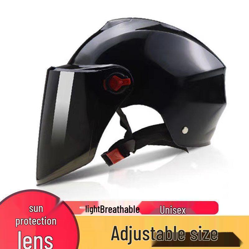Дышащий регулируемый электрический мотоциклетный шлем, милый дизайн, унисекс, для всесезонного использования