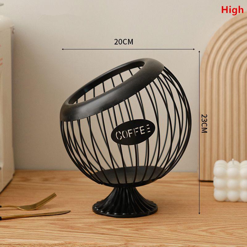 1PCS Iron Coffee Capsule Holder Fruit Snack Storage Rack Multifunctional Hollow Coffee Pod Storage Rack Suitable For Home Cafes