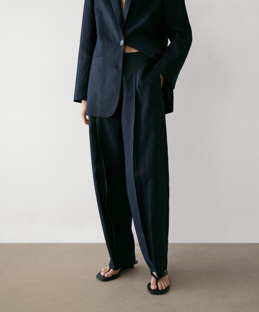 Masimodutti Linen Suit Pants