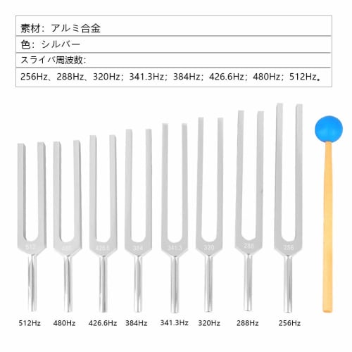 Set of 8 Tuning Forks, Tuners, Rubber Mallets, Aluminum Chakra Tuning Forks, Opens Angel Doors, Sound Purification, Crystal Tuner Set
