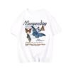 Women's Loose-Fit Butterfly Retro Crew Neck T-Shirt, Summer 2025 Trend