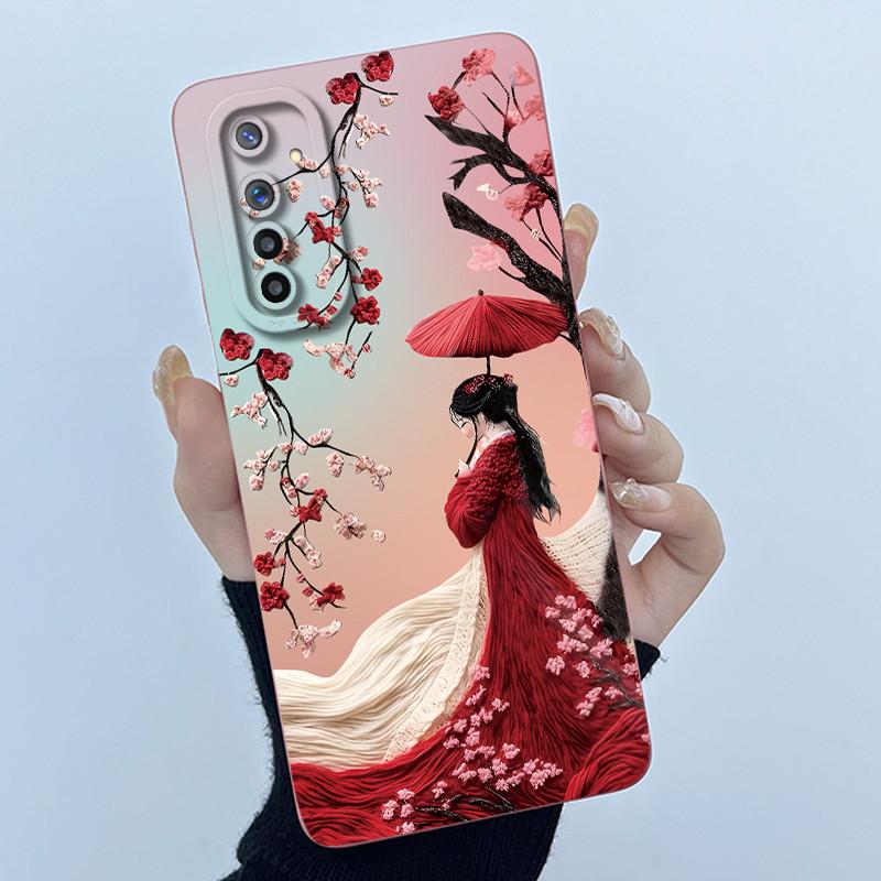 For Realme 6 Phone Case Realme 6s Cover Fashion Simplicity Oil Painting Flower Soft Liquid Silicone Shell For Realme 6 Pro Funda