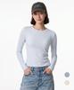 BUTTON SEOUL [Women'S] Stretch Stripe Long Sleeve Top (2 Colors)