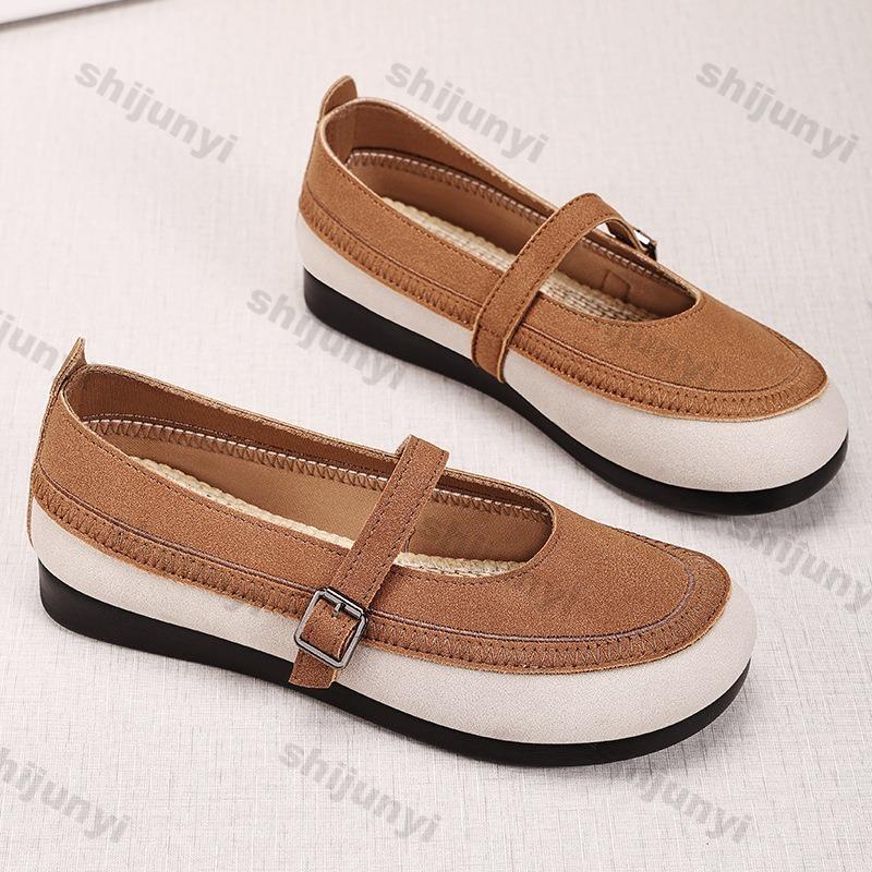 Fashion 2025 Women's Summer Lightweight Breathable Casual Shoes Fashion Buckles Anti Slip Flat Shoes Height Increasing Women Loafers