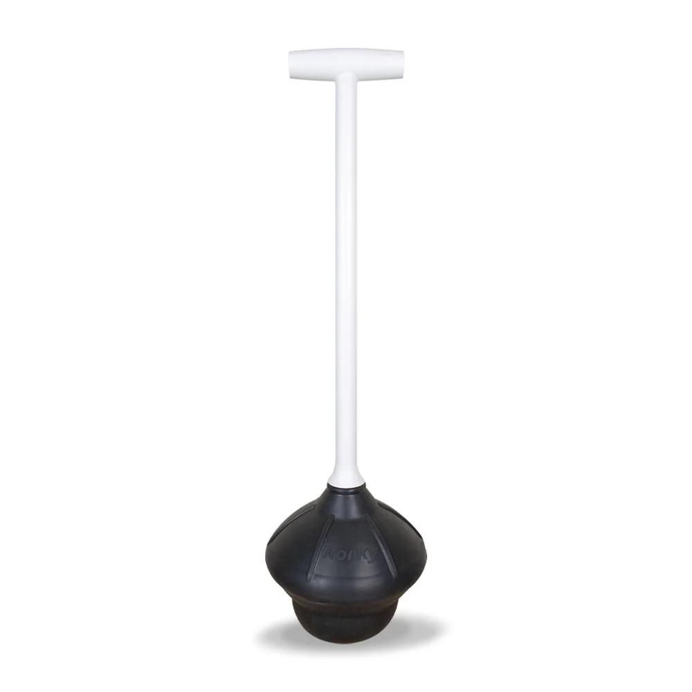 Toilet Plunger All Bowl Shapes Efficient Clog Removal Flexible Rubber Non-Marking T-Handle Comfortable Grip Durable 92-4RM