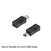 Adaptateur USB vers Micro USB Mini USB Convertisseur Bidirectionnel Supporte Charge Synchronisation de Données 480 Mbps Connecteur Adaptateur Bidirectionnel F19E
