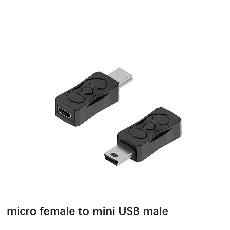 Adaptateur USB vers Micro USB Mini USB Convertisseur Bidirectionnel Supporte Charge Synchronisation de Données 480 Mbps Connecteur Adaptateur Bidirectionnel F19E