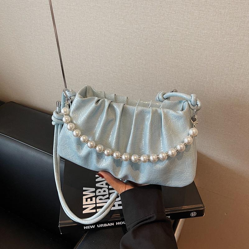 Women's Bags New Versatile Handbags Women's Shoulder Bags Crossbody Bags Folded Pearl Cloud Bags