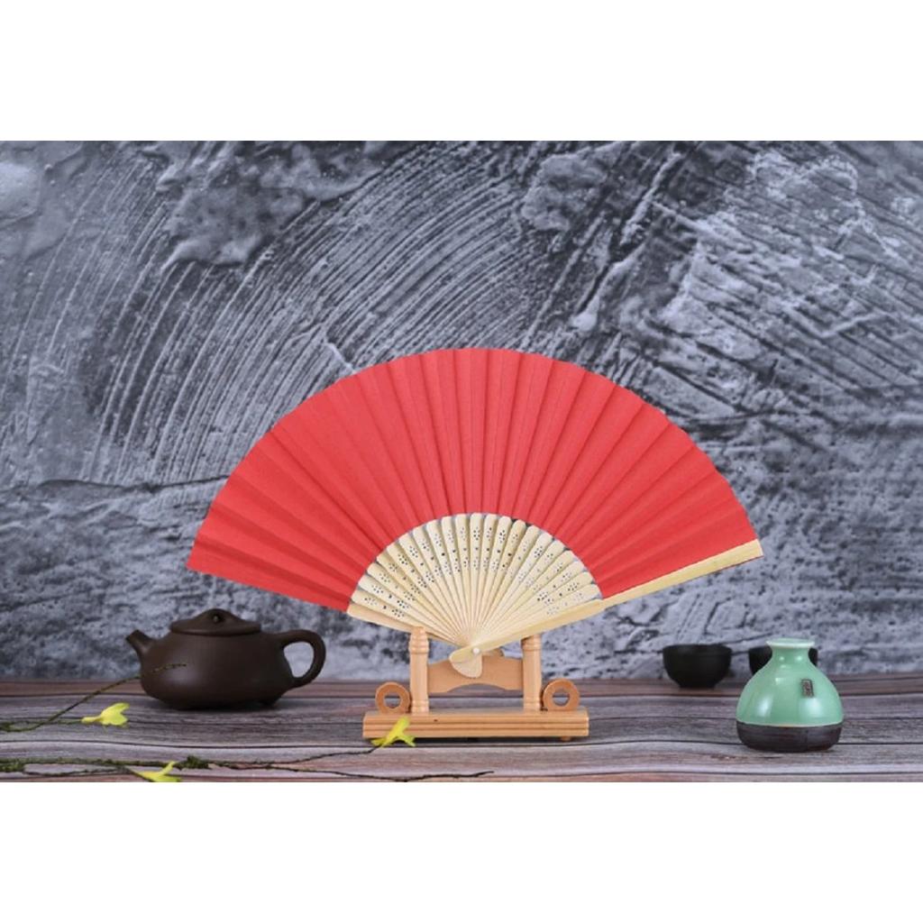 1 Peça Ventilador de Dança de Mão Estilo Chinês Padrão Personalizado Ventilador Dobrável de Bambu Ventilador de Mão para Casamento Ventilador de Flor de Bambu