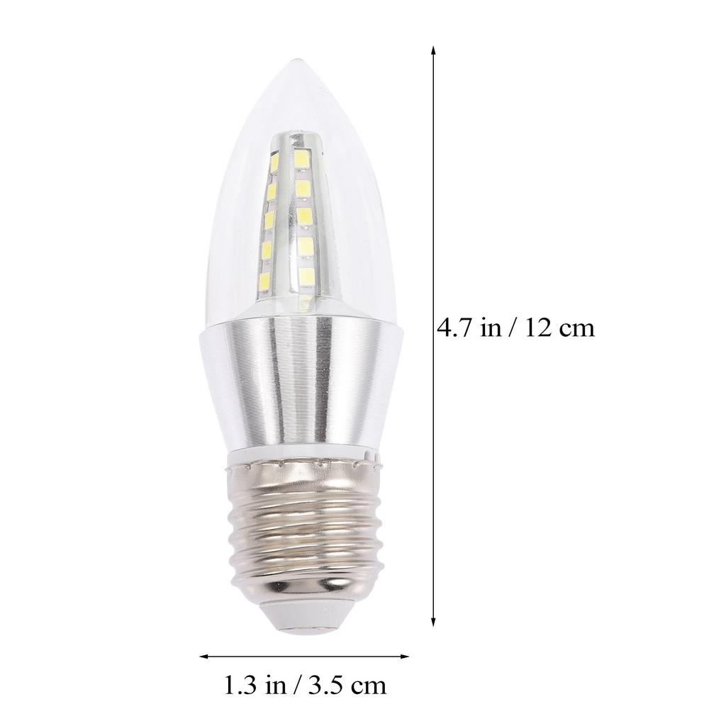 2Pcs E14 Candelabra LED Light Bulbs Decorative Chandelier Bulbs Low Heat Emission Small Transparent Shade