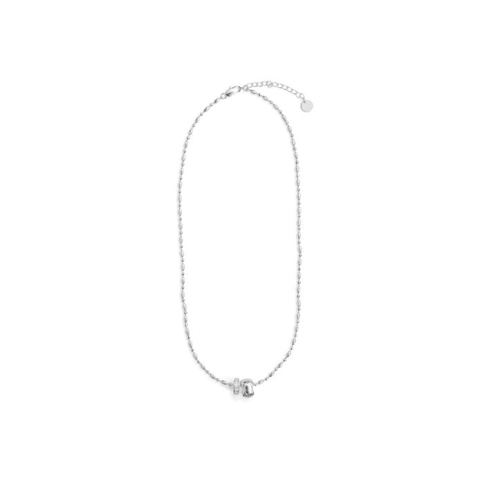 Collier - LUXENTER - Laino - Zircone brillante - Finition argent - Longueur 44,5 + 5 cm