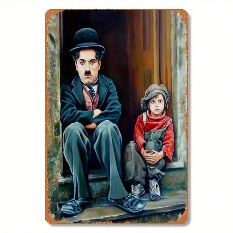 Klassisk vintage plåtmålning present till vänner rumsdekor